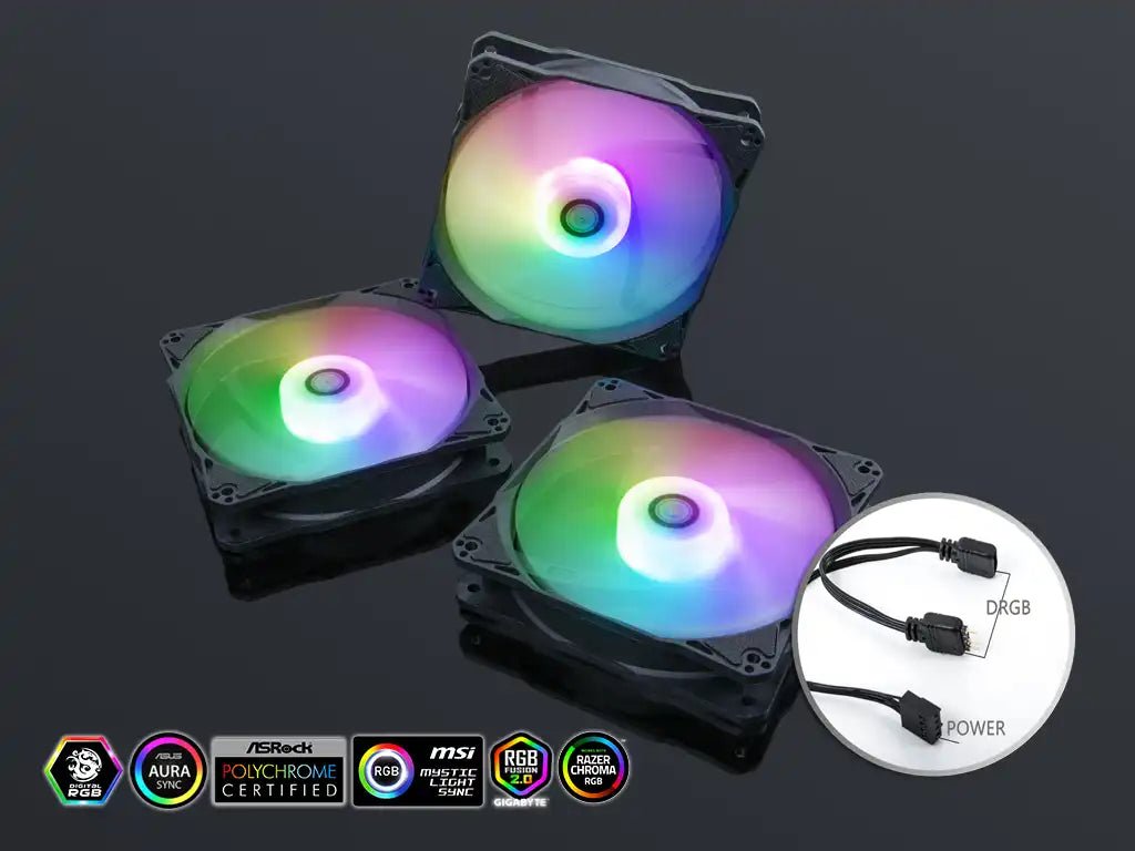Bitspower Notos 120 Fan Digital RGB (5PCS) | BPTA - FX1812NT - 5 - 885488064566 - Vektra Computers LLC Bitspower Notos 120 Fan Digital RGB (5PCS) | BPTA - FX1812NT - 5 - 885488064566 - Vektra Computers LLC
